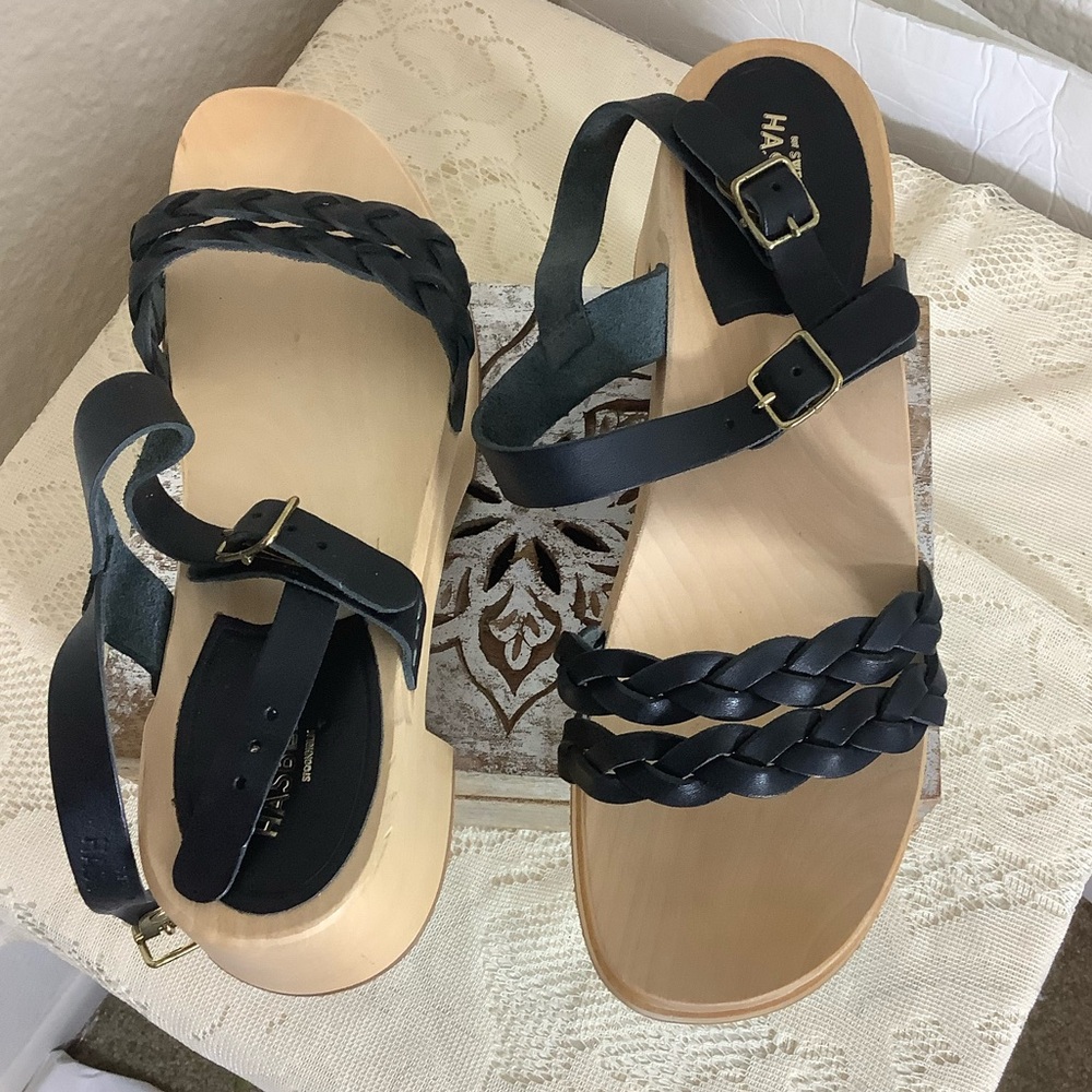 NIB Swedish Hasbeens Tanja strappy sandal Sz 9 / 39 New - Picture 10 of 14